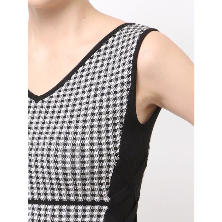 チェックサイドレースアップニットワンピース | MERCURYDUO | 詳細画像19 