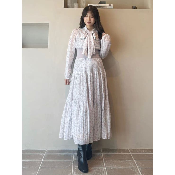 ウエストリブプリーツワンピース | MERCURYDUO | 詳細画像5 