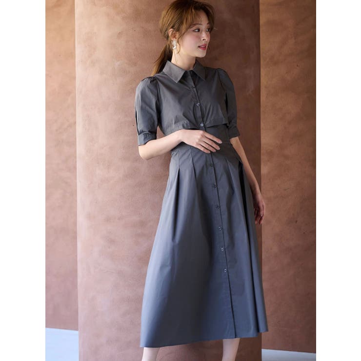 レイヤード風シャツワンピース | MERCURYDUO | 詳細画像10 