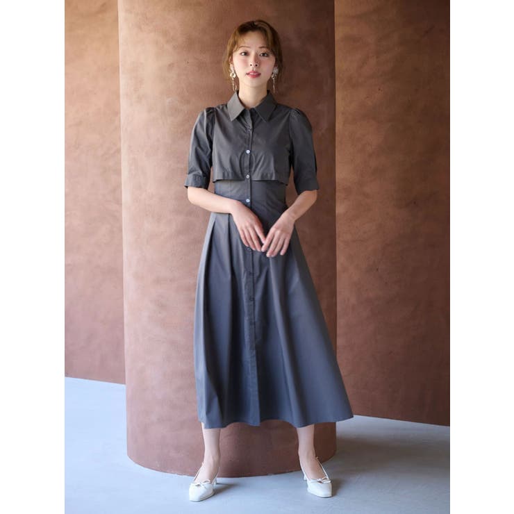 レイヤード風シャツワンピース | MERCURYDUO | 詳細画像11 