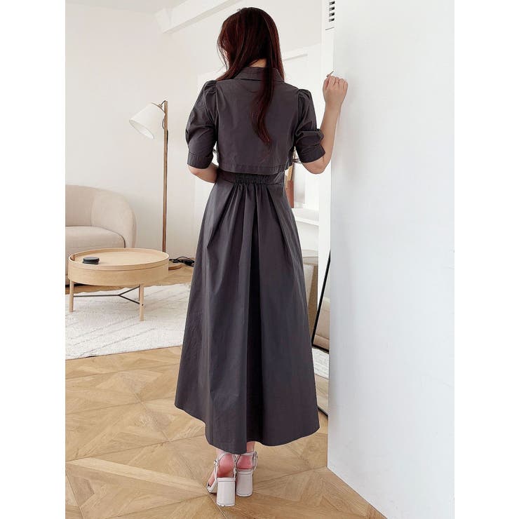 レイヤード風シャツワンピース[品番：MKSW0065440]｜MERCURYDUO