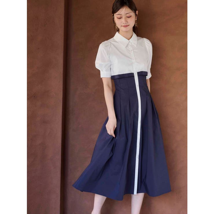 レイヤード風シャツワンピース | MERCURYDUO | 詳細画像3 