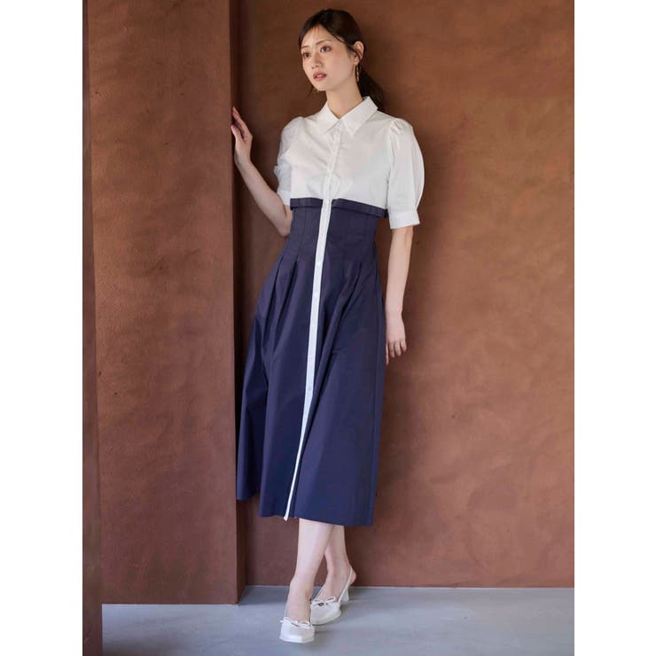 レイヤード風シャツワンピース | MERCURYDUO | 詳細画像6 