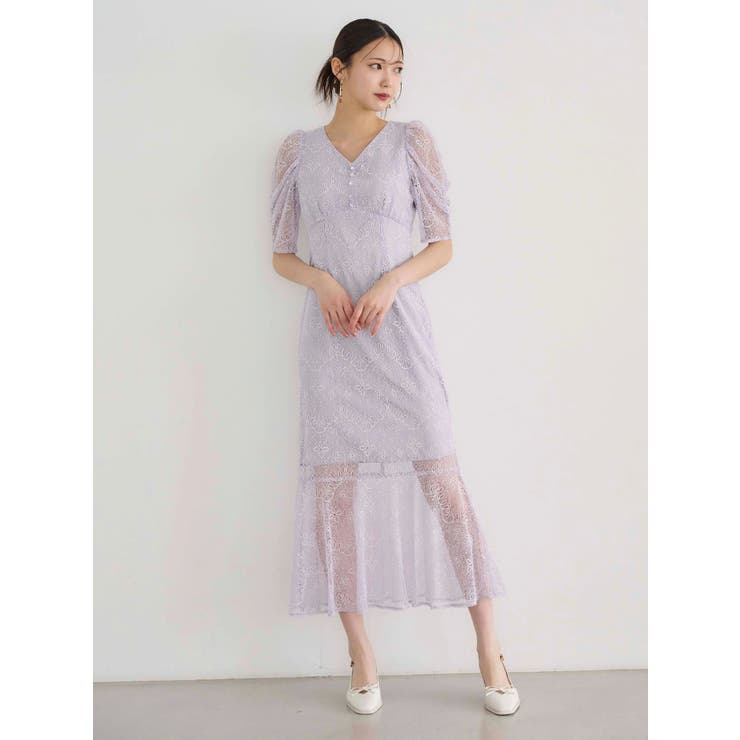 レースナローマーメイドワンピース | MERCURYDUO | 詳細画像4 