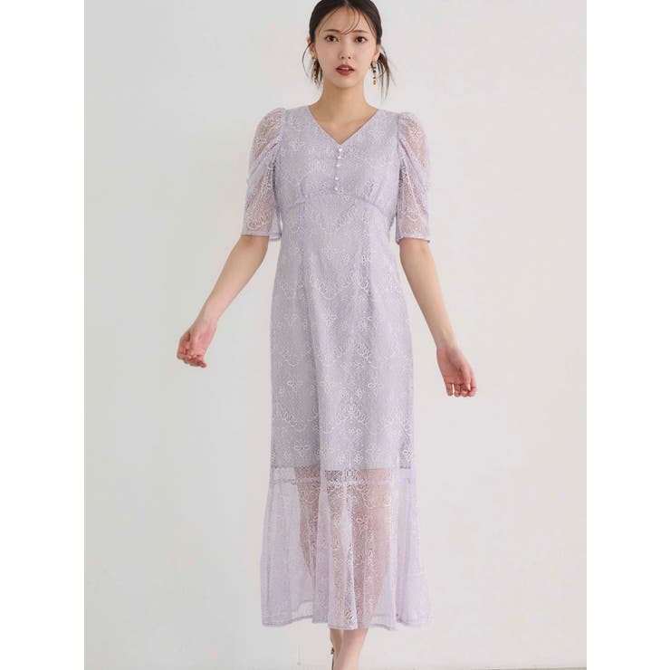 レースナローマーメイドワンピース | MERCURYDUO | 詳細画像7 