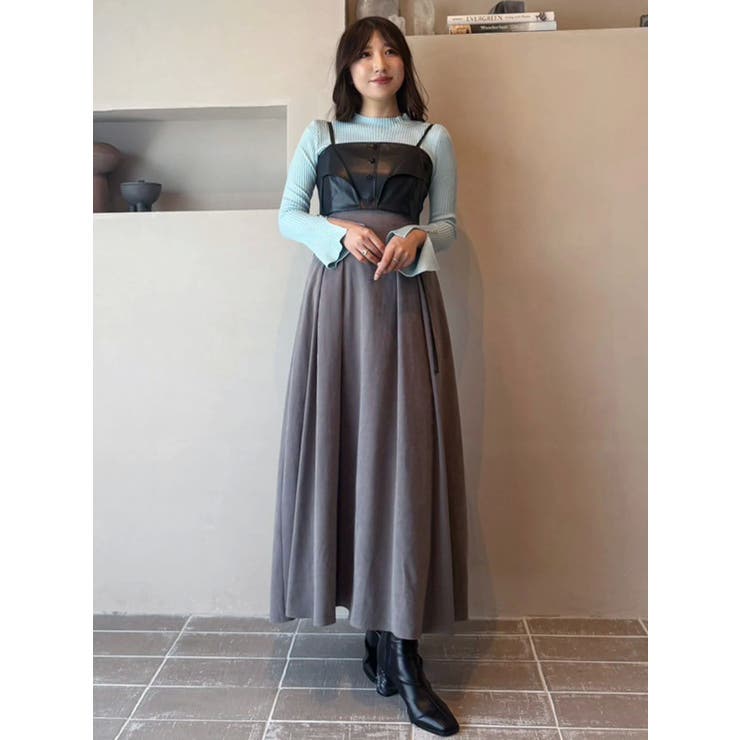 フェイクレザービスチェドッキングキャミワンピース | MERCURYDUO | 詳細画像17 