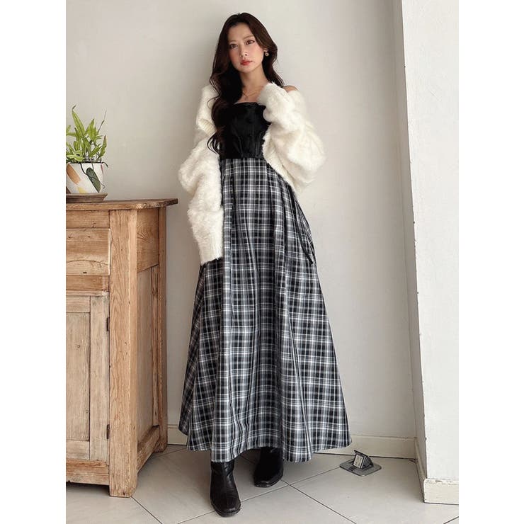 フェイクレザービスチェドッキングキャミワンピース | MERCURYDUO | 詳細画像21 