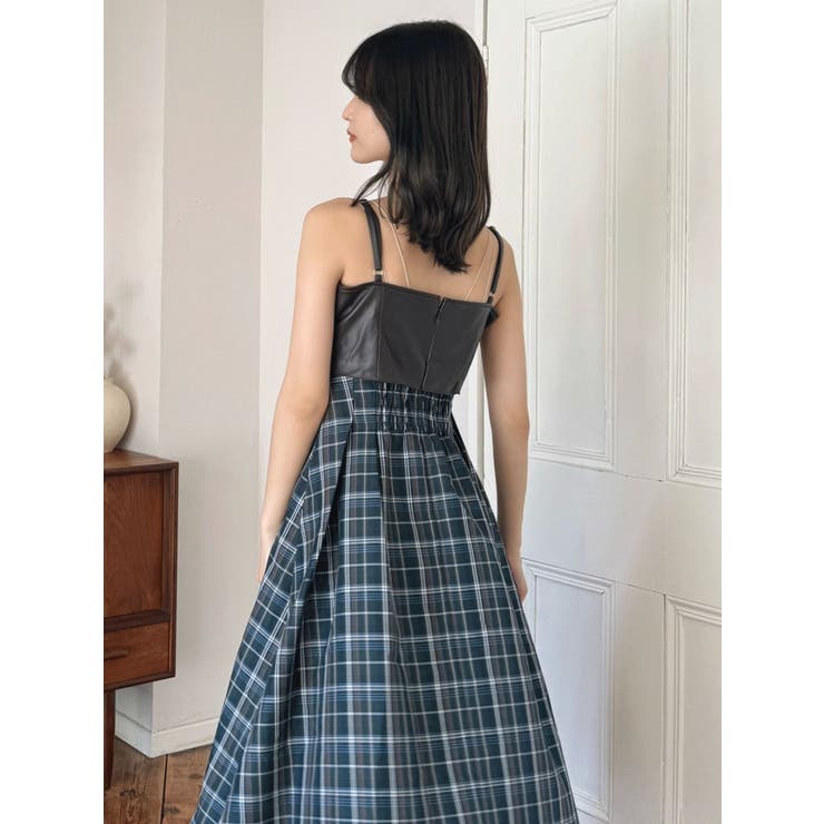 フェイクレザービスチェドッキングキャミワンピース | MERCURYDUO | 詳細画像36 