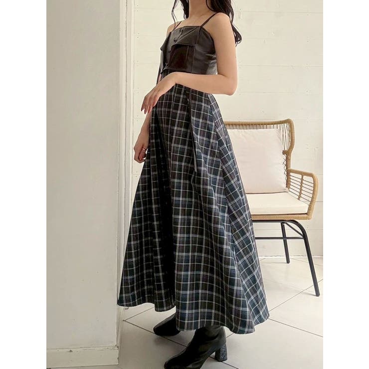 フェイクレザービスチェドッキングキャミワンピース | MERCURYDUO | 詳細画像40 