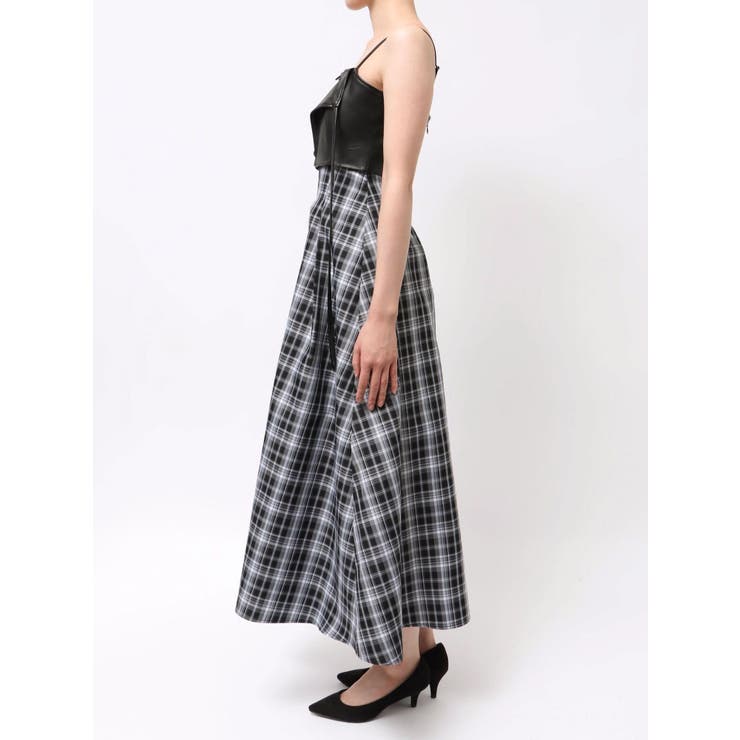 フェイクレザービスチェドッキングキャミワンピース | MERCURYDUO | 詳細画像43 