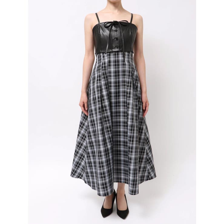 フェイクレザービスチェドッキングキャミワンピース | MERCURYDUO | 詳細画像49 