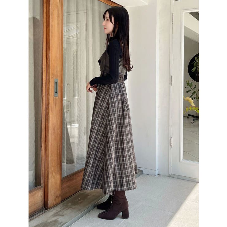 フェイクレザービスチェドッキングキャミワンピース | MERCURYDUO | 詳細画像9 