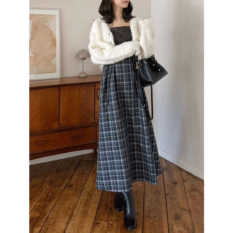 グリーン | フェイクレザービスチェドッキングキャミワンピース | MERCURYDUO