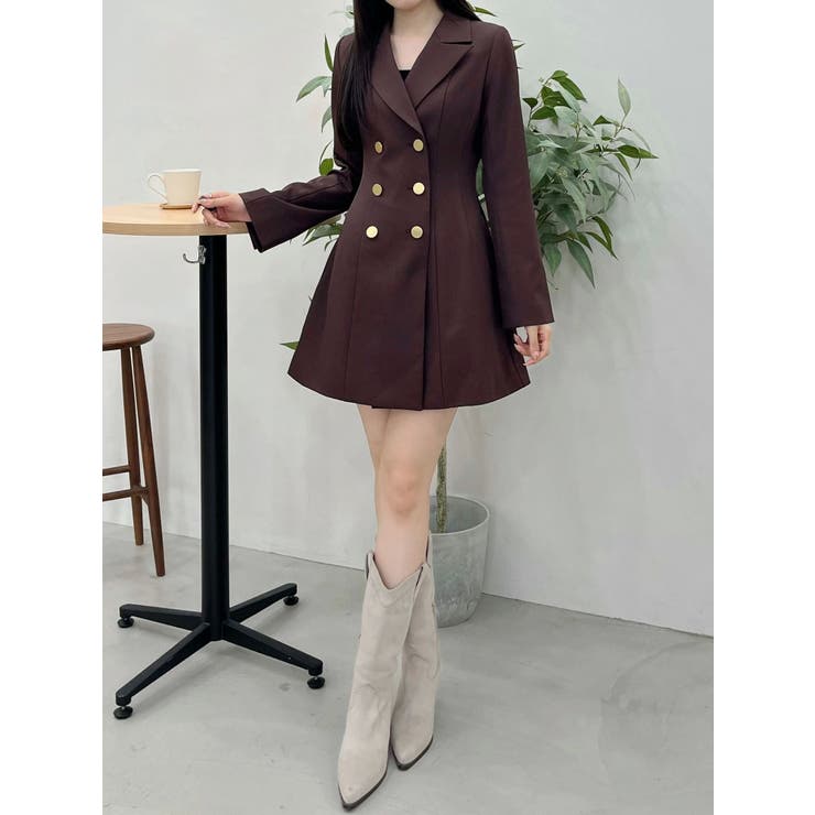 2WAYフィットアンドフレアジャケットワンピース[品番：MKSW0065903