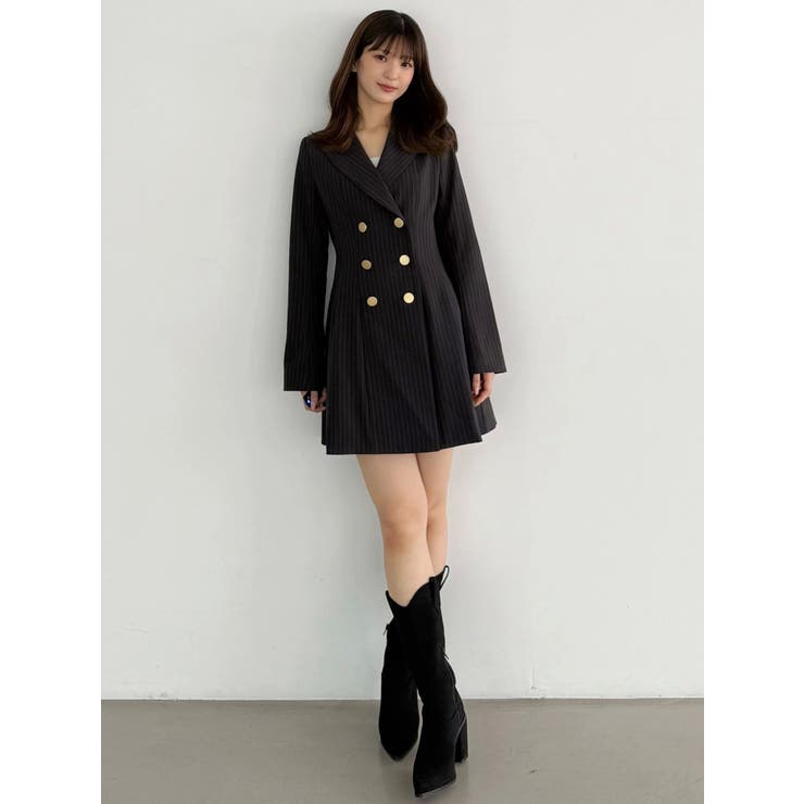 2WAYフィットアンドフレアジャケットワンピース[品番