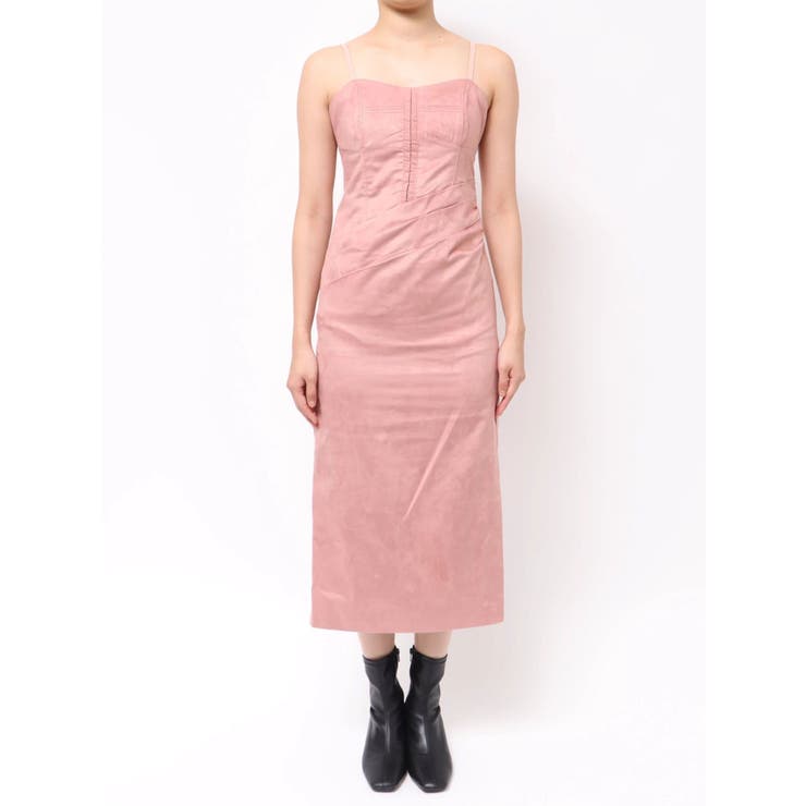 フェイクスエードアシメドレープキャミワンピース | MERCURYDUO | 詳細画像28 