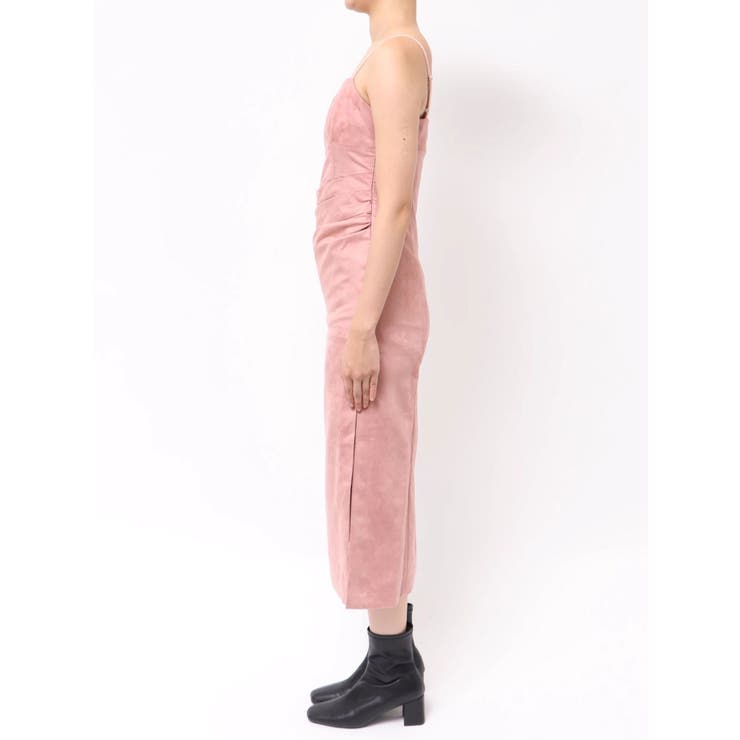 フェイクスエードアシメドレープキャミワンピース | MERCURYDUO | 詳細画像29 