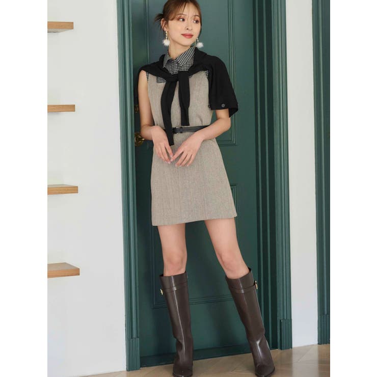 ヘリンボーンタイトミニジャンスカ | MERCURYDUO | 詳細画像7 