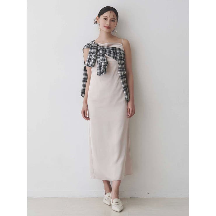 サテンキャミナローワンピース | MERCURYDUO | 詳細画像17 