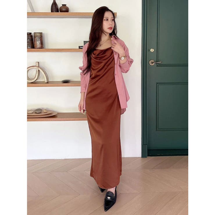 サテンキャミナローワンピース | MERCURYDUO | 詳細画像24 