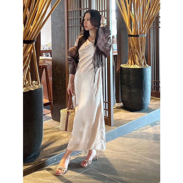 サテンキャミナローワンピース | MERCURYDUO | 詳細画像39 