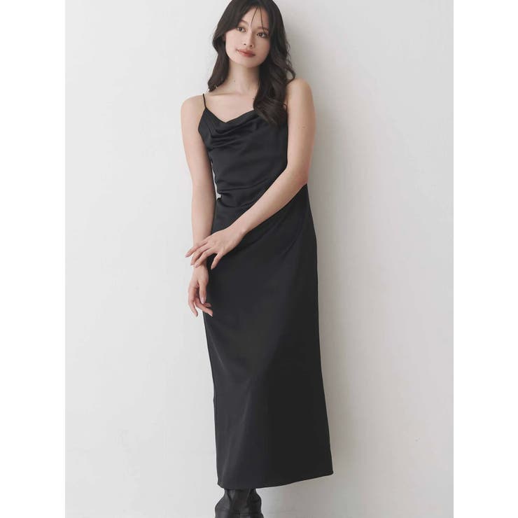 サテンキャミナローワンピース | MERCURYDUO | 詳細画像4 