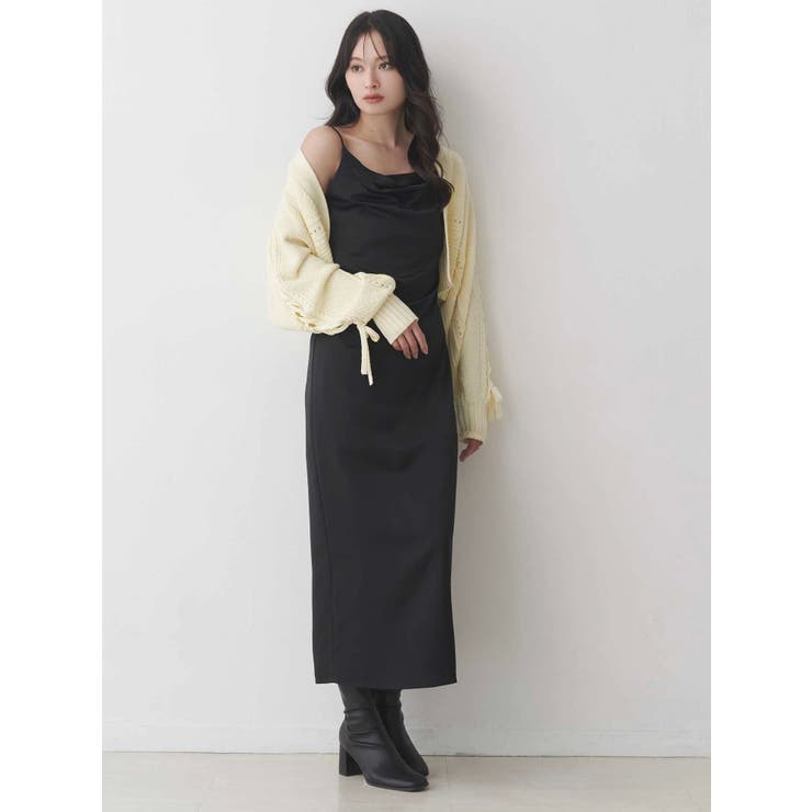 サテンキャミナローワンピース | MERCURYDUO | 詳細画像8 