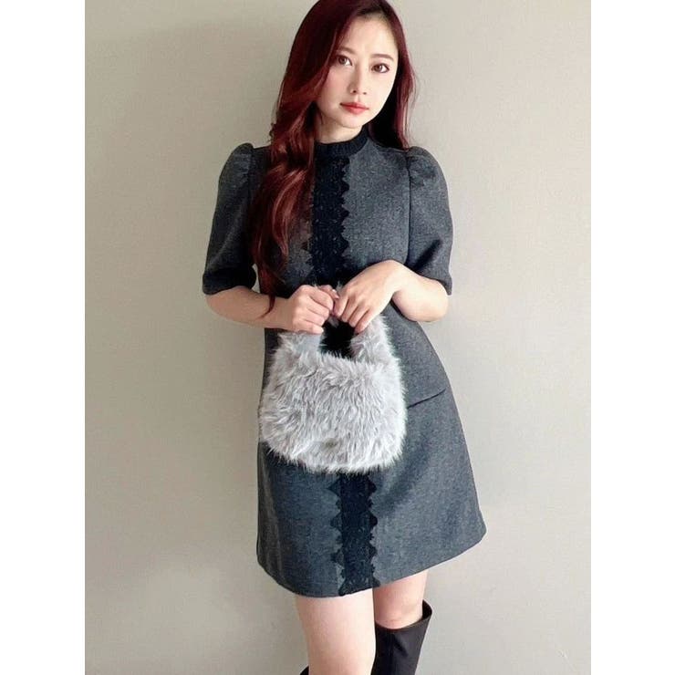 バイカラーレースミニワンピース | MERCURYDUO | 詳細画像33 