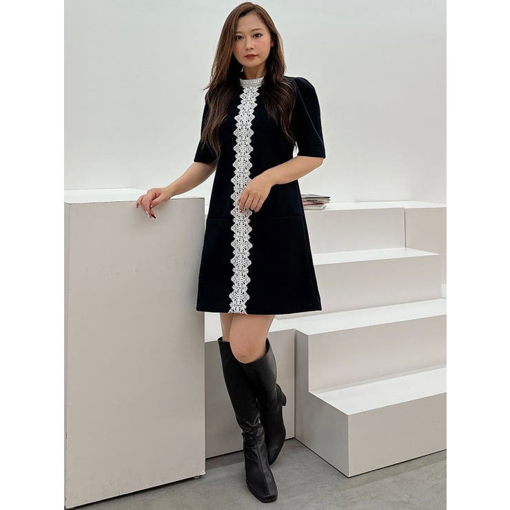 バイカラーレースミニワンピース | MERCURYDUO | 詳細画像36 