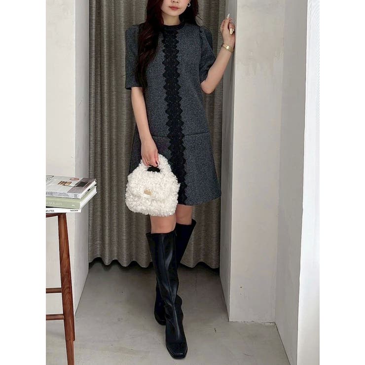 バイカラーレースミニワンピース | MERCURYDUO | 詳細画像39 