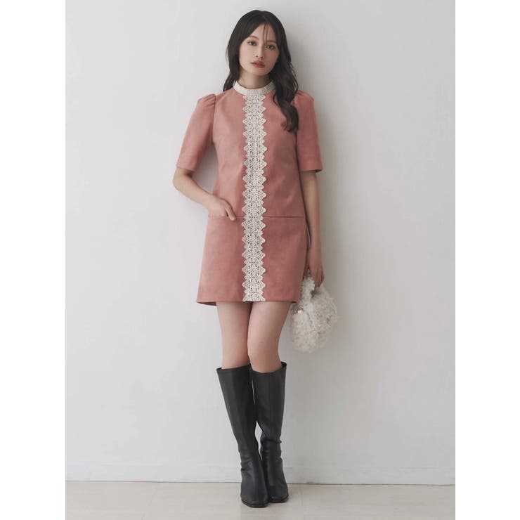 バイカラーレースミニワンピース | MERCURYDUO | 詳細画像9 