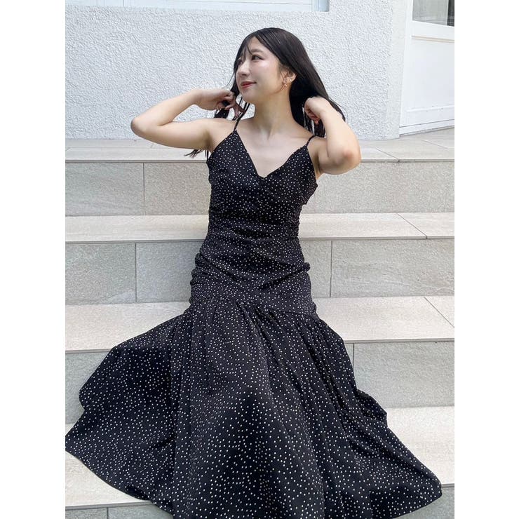 ドットプリントナローワンピース | MERCURYDUO | 詳細画像3 