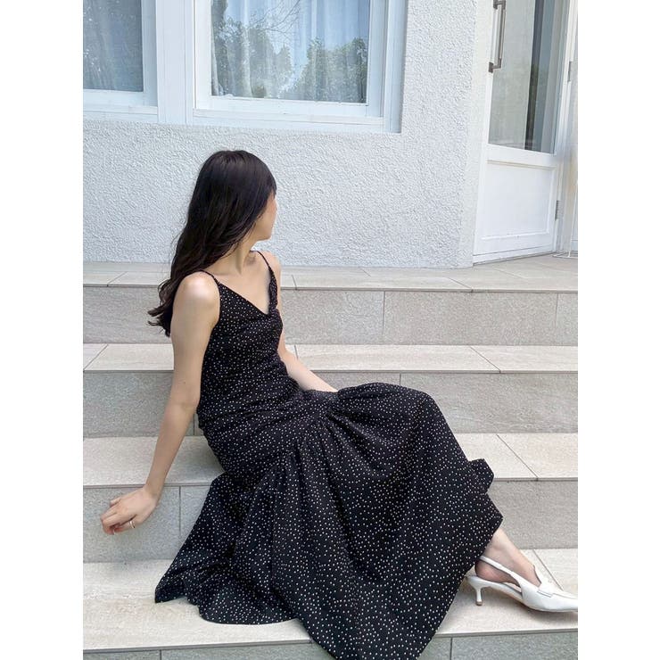 ドットプリントナローワンピース | MERCURYDUO | 詳細画像4 