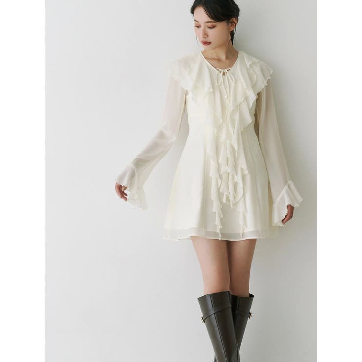 ラッフルフリルミニワンピース | MERCURYDUO | 詳細画像16 