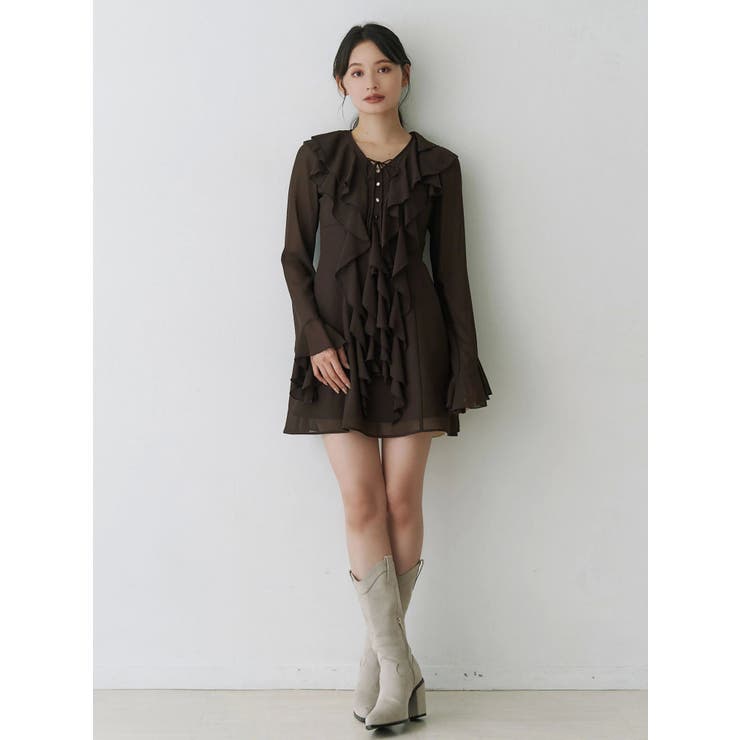 ラッフルフリルミニワンピース | MERCURYDUO | 詳細画像4 