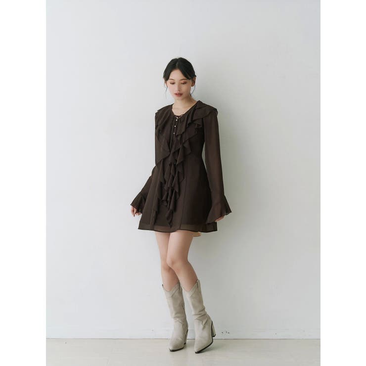 ラッフルフリルミニワンピース | MERCURYDUO | 詳細画像6 