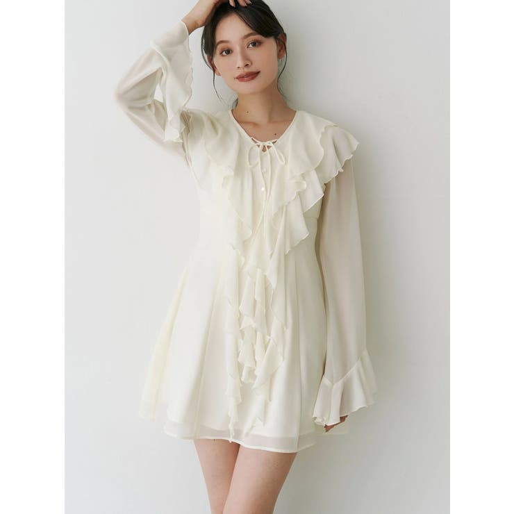 アイボリー | ラッフルフリルミニワンピース | MERCURYDUO