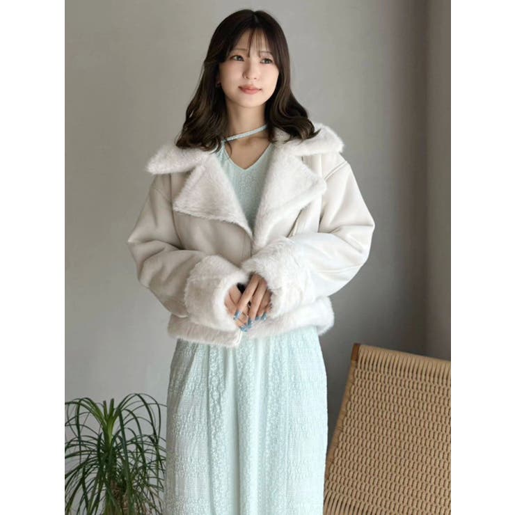 カットレースブロッキングフレアスリーブマーメイドワンピース | MERCURYDUO | 詳細画像18 