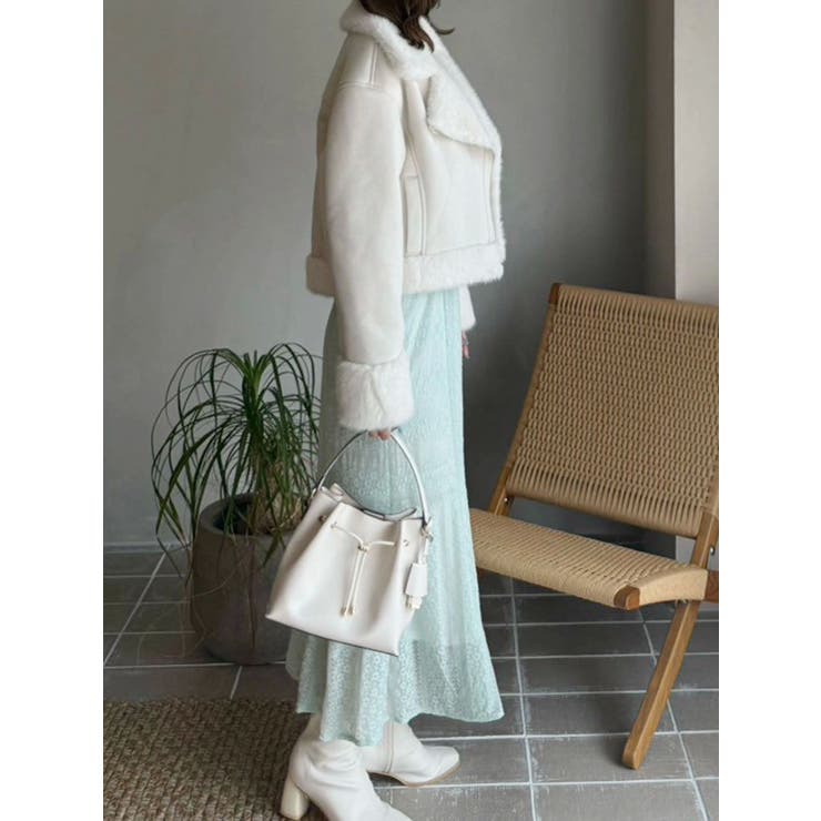 カットレースブロッキングフレアスリーブマーメイドワンピース | MERCURYDUO | 詳細画像20 