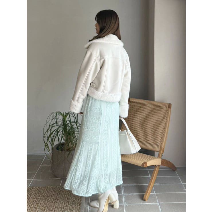 カットレースブロッキングフレアスリーブマーメイドワンピース | MERCURYDUO | 詳細画像21 