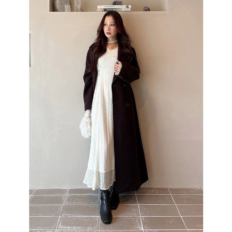 カットレースブロッキングフレアスリーブマーメイドワンピース | MERCURYDUO | 詳細画像31 