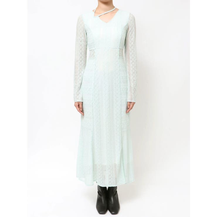 カットレースブロッキングフレアスリーブマーメイドワンピース | MERCURYDUO | 詳細画像33 