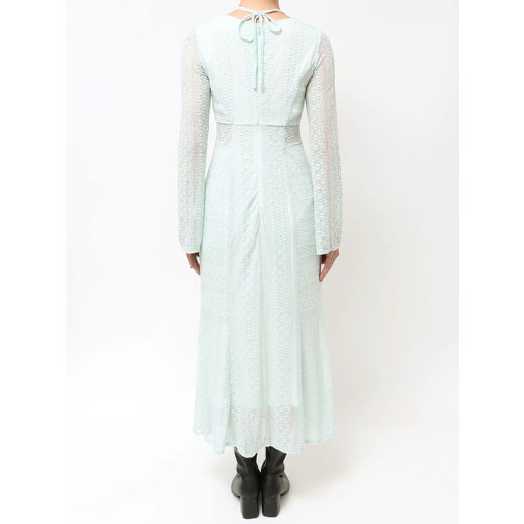 カットレースブロッキングフレアスリーブマーメイドワンピース | MERCURYDUO | 詳細画像35 