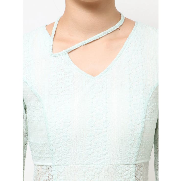 カットレースブロッキングフレアスリーブマーメイドワンピース | MERCURYDUO | 詳細画像36 