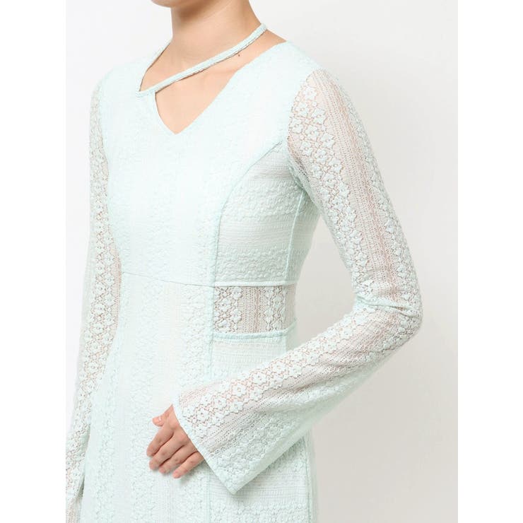 カットレースブロッキングフレアスリーブマーメイドワンピース | MERCURYDUO | 詳細画像37 