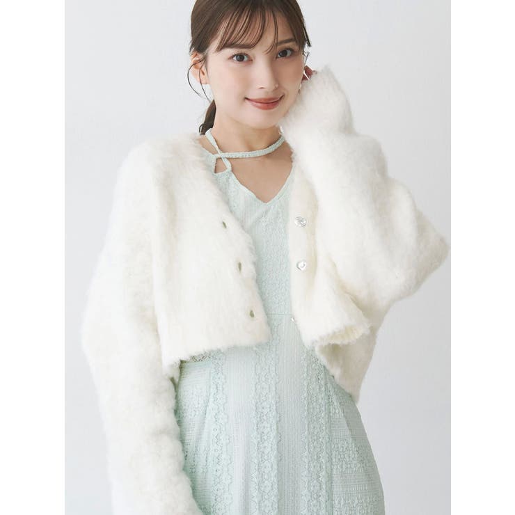 カットレースブロッキングフレアスリーブマーメイドワンピース | MERCURYDUO | 詳細画像9 