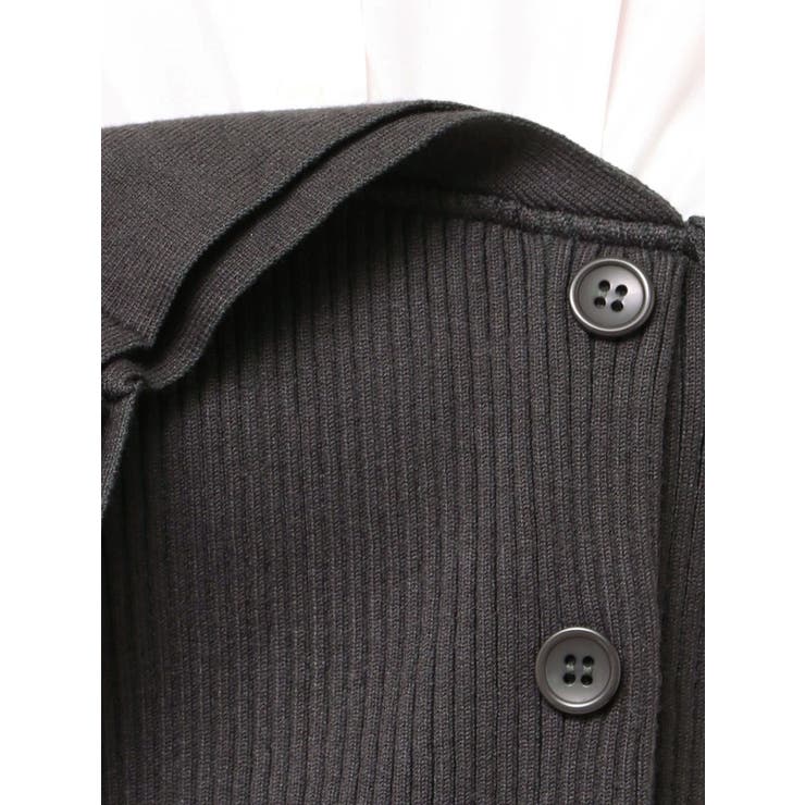 【WEB限定カラーあり】シャツレイヤード風ニットドッキングミニワンピース | MERCURYDUO | 詳細画像48 