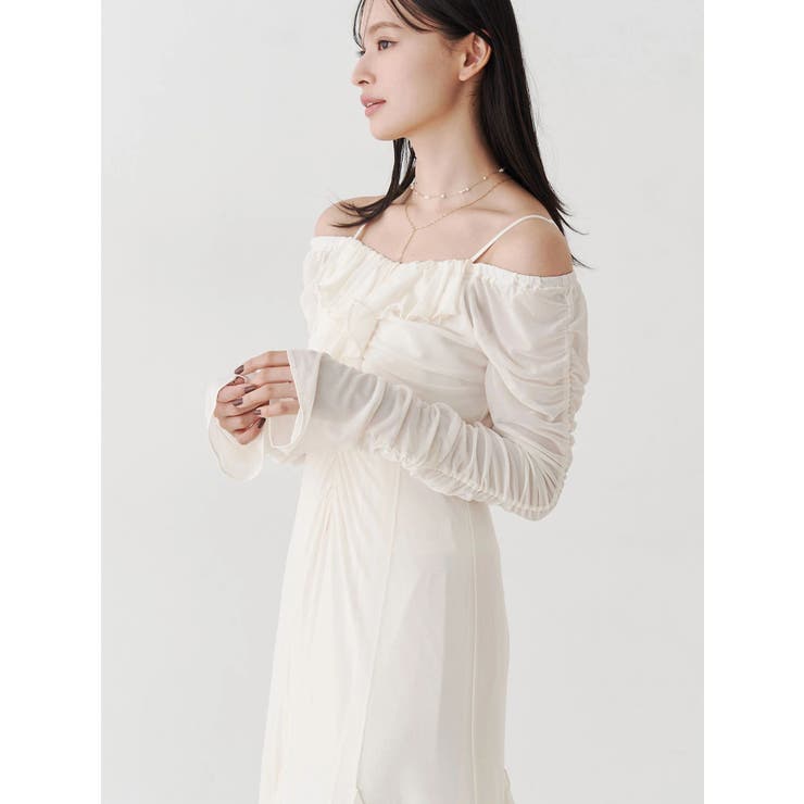 チュールラッフルヘムワンピース | MERCURYDUO | 詳細画像11 