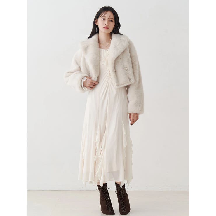 チュールラッフルヘムワンピース | MERCURYDUO | 詳細画像13 