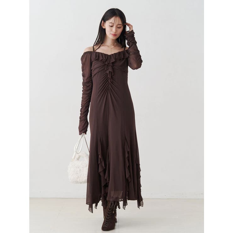 チュールラッフルヘムワンピース | MERCURYDUO | 詳細画像17 